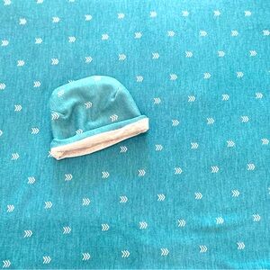 Preemie baby blanket and hat set